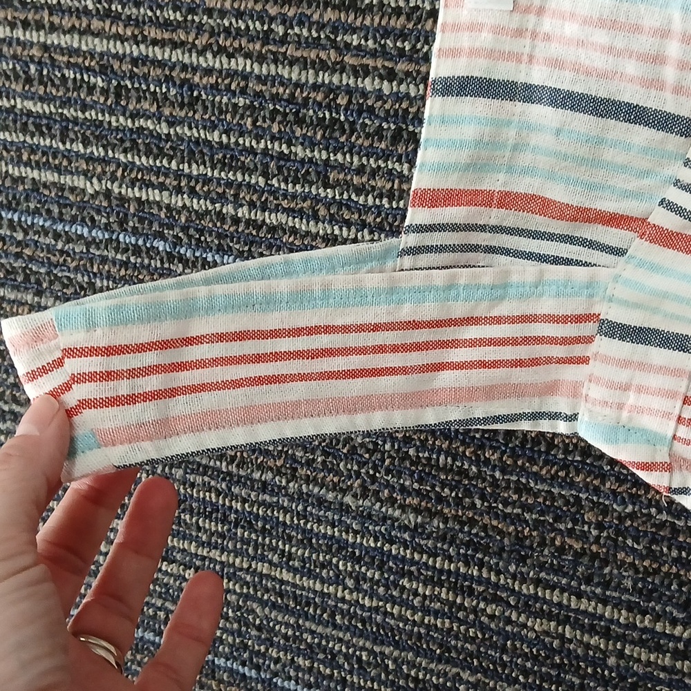 Sonoma Striped Crop Top Nwt Large - Picture 4 of 5